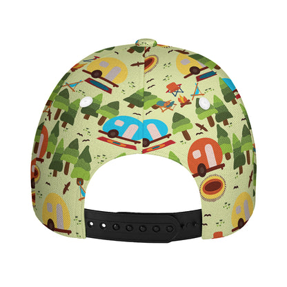 Camping Picnic Pattern Print Baseball Cap