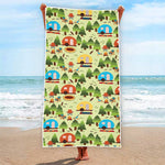 Camping Picnic Pattern Print Beach Towel