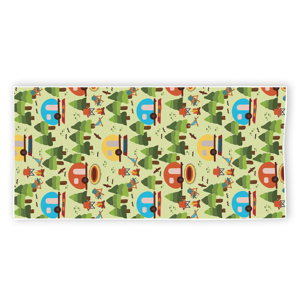 Camping Picnic Pattern Print Beach Towel