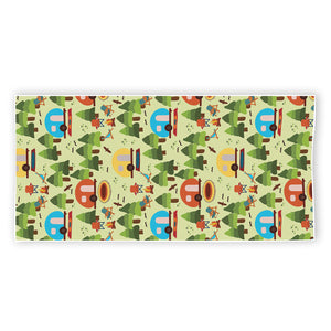 Camping Picnic Pattern Print Beach Towel