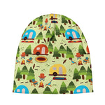 Camping Picnic Pattern Print Beanie