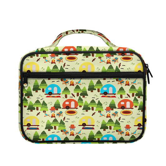 Camping Picnic Pattern Print Briefcase Bible Bag