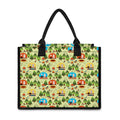 Camping Picnic Pattern Print Canvas Tote Bag