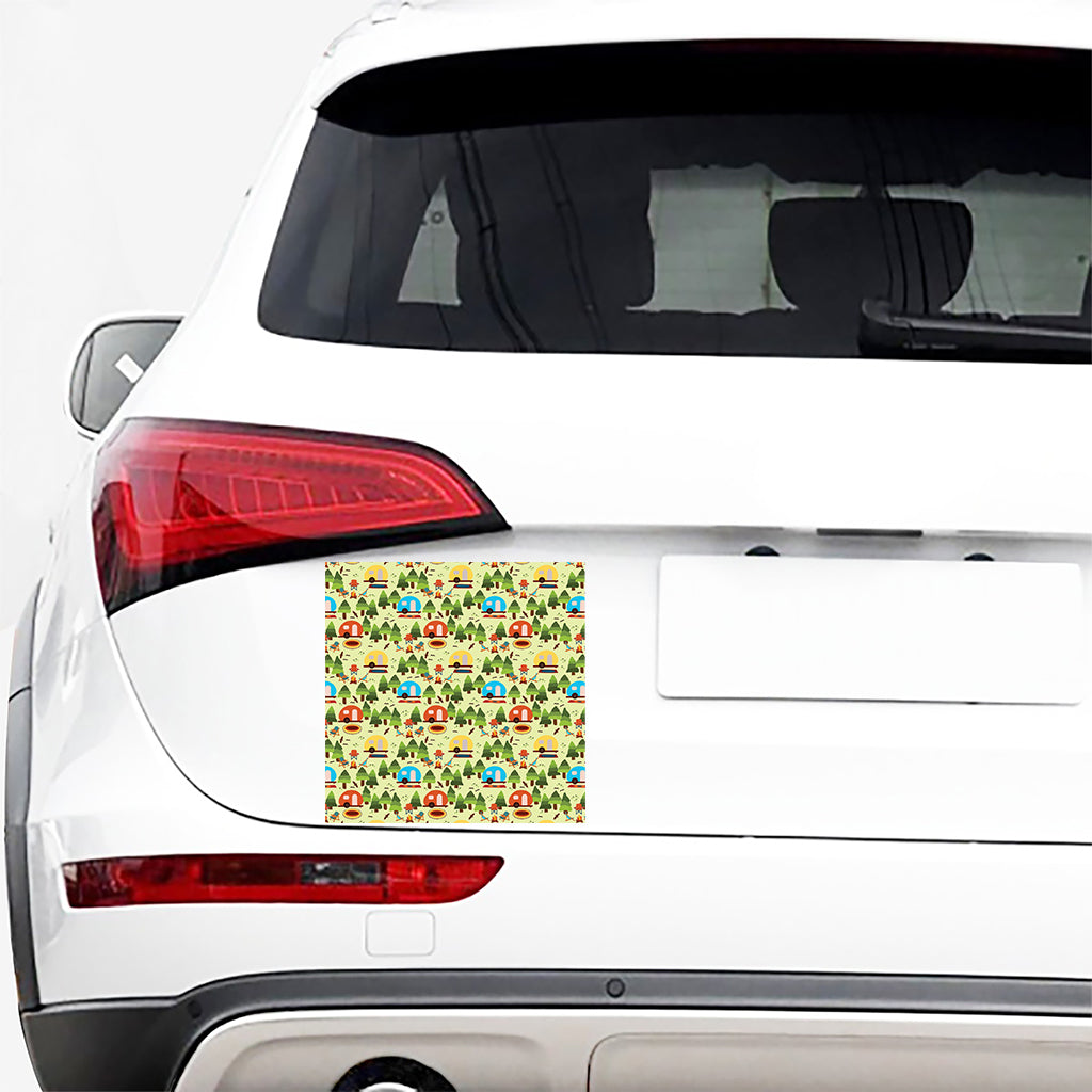 Camping Picnic Pattern Print Car Sticker