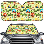 Camping Picnic Pattern Print Car Windshield Sun Shade