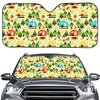 Camping Picnic Pattern Print Car Windshield Sun Shade