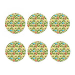 Camping Picnic Pattern Print Coaster Set