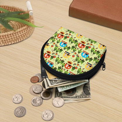 Camping Picnic Pattern Print Coin Purse