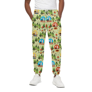 Camping Picnic Pattern Print Cotton Pants