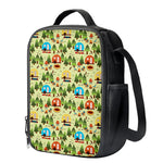 Camping Picnic Pattern Print Crossbody Lunch Bag
