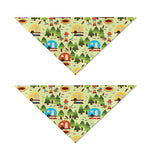 Camping Picnic Pattern Print Dog Bandana