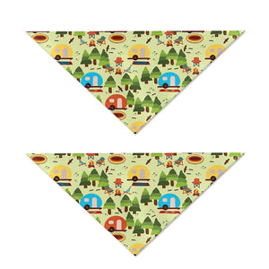 Camping Picnic Pattern Print Dog Bandana