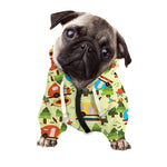 Camping Picnic Pattern Print Dog Zip Up Hoodie
