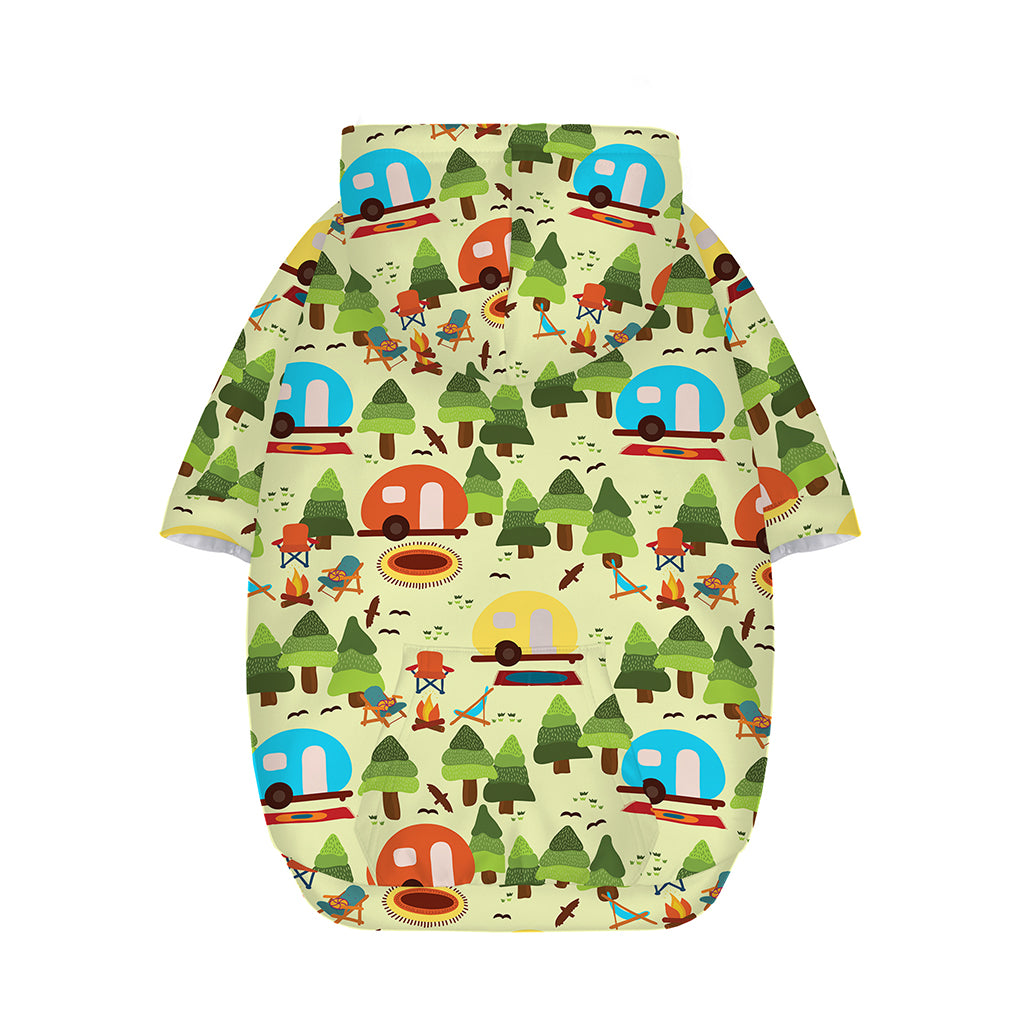 Camping Picnic Pattern Print Dog Zip Up Hoodie