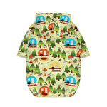 Camping Picnic Pattern Print Dog Zip Up Hoodie