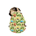Camping Picnic Pattern Print Dog Zip Up Jacket
