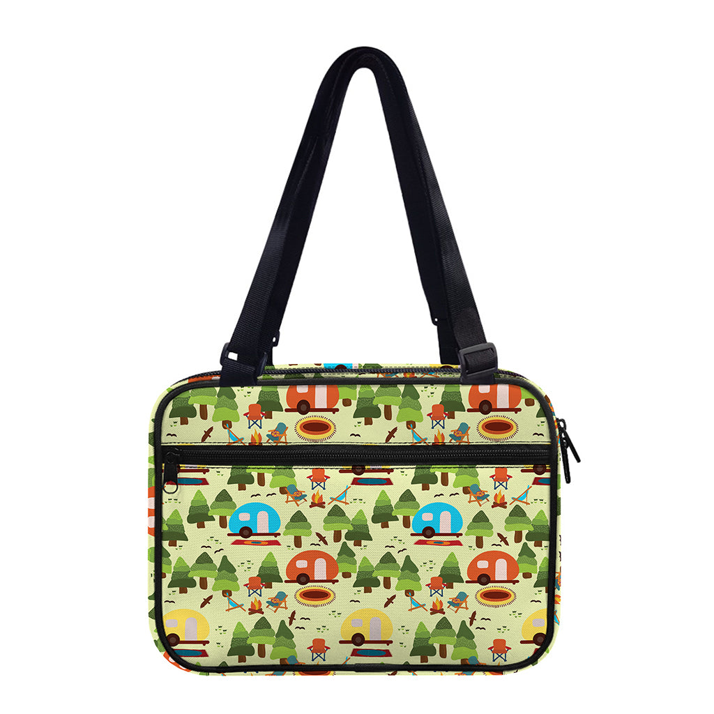 Camping Picnic Pattern Print Double Strap Bible Bag