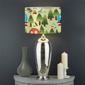 Camping Picnic Pattern Print Drum Lamp Shade