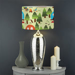 Camping Picnic Pattern Print Drum Lamp Shade