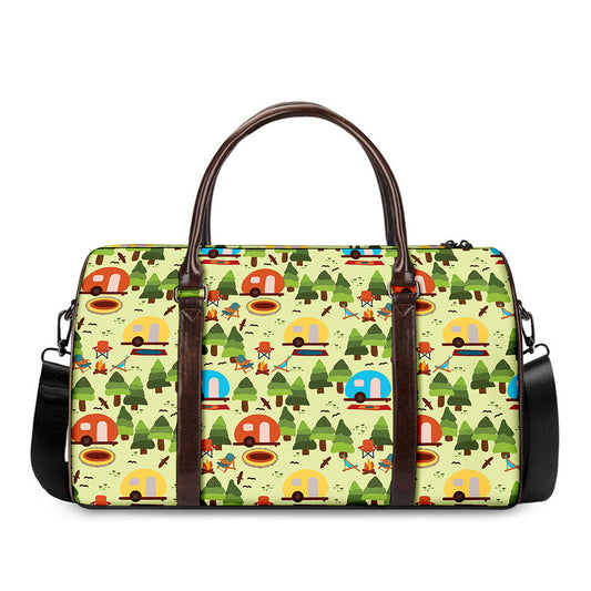 Camping Picnic Pattern Print Duffle Bag