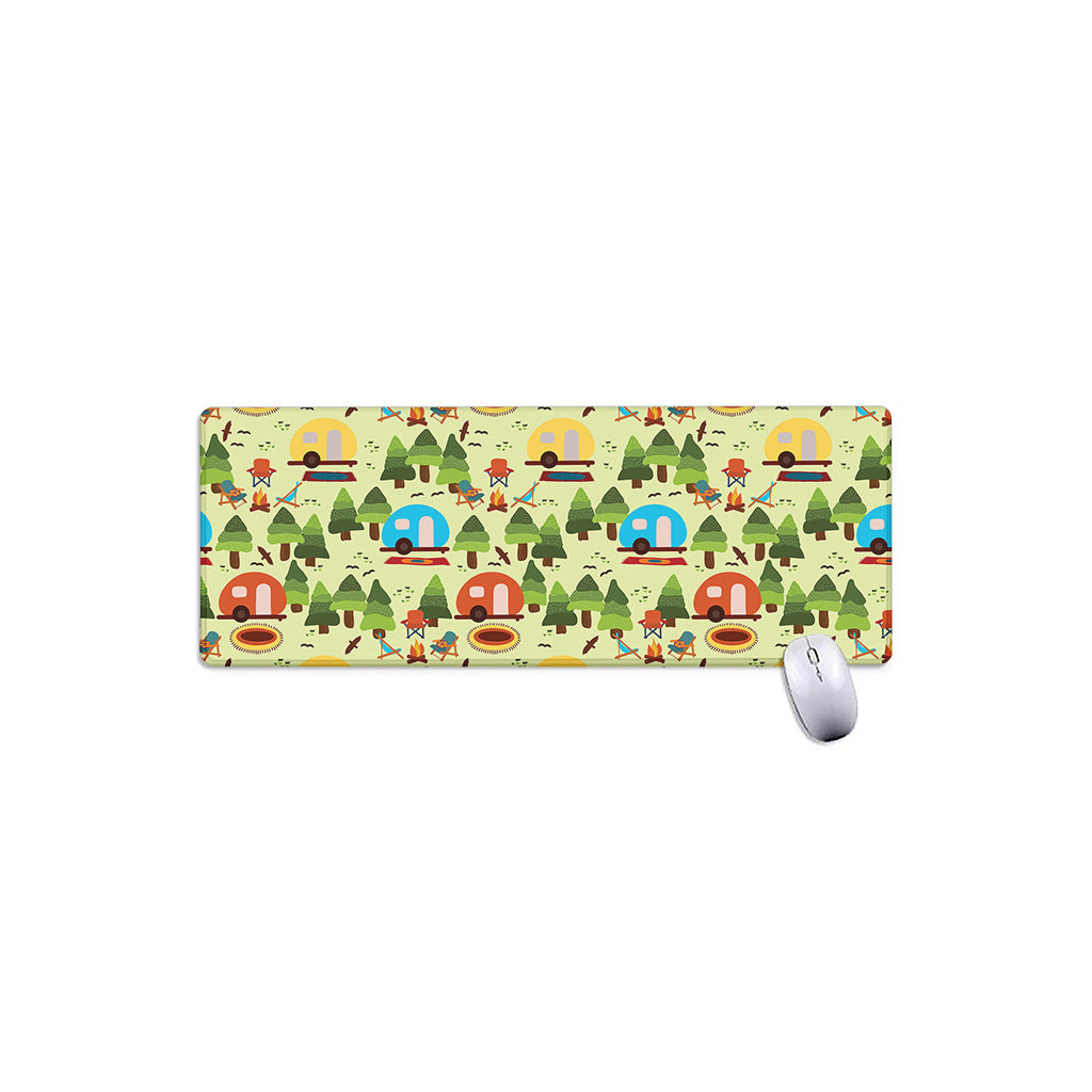 Camping Picnic Pattern Print Extended Mouse Pad