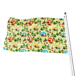 Camping Picnic Pattern Print Flag