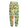 Camping Picnic Pattern Print Fleece Lined Knit Pants