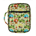 Camping Picnic Pattern Print Front Pocket Bible Bag