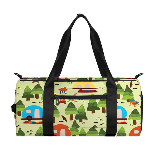 Camping Picnic Pattern Print Gym Bag