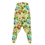 Camping Picnic Pattern Print Hammer Pants