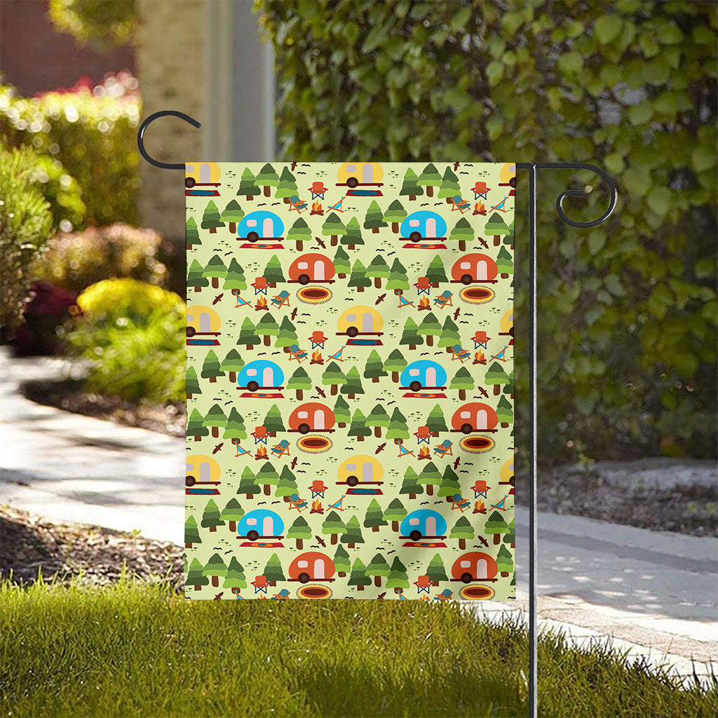 Camping Picnic Pattern Print House Flag