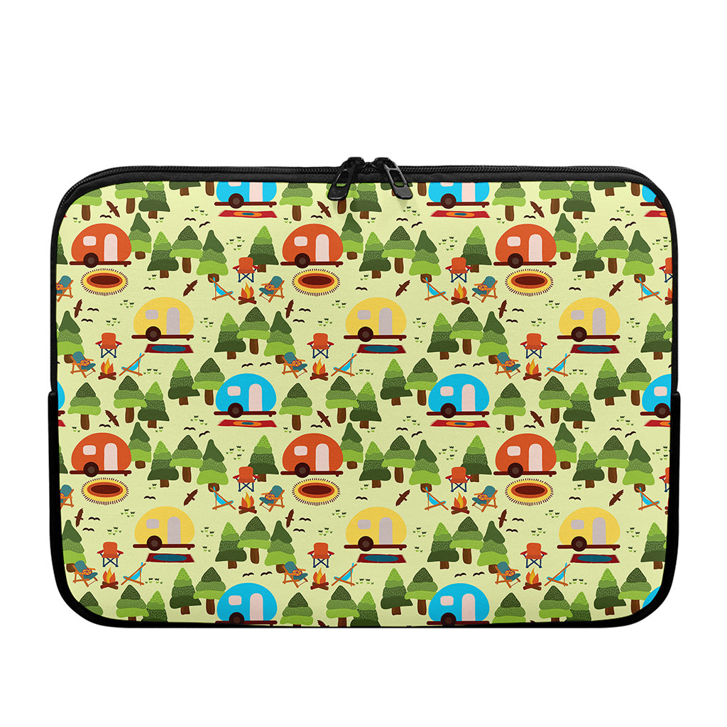 Camping Picnic Pattern Print Laptop Sleeve