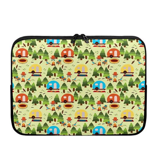 Camping Picnic Pattern Print Laptop Sleeve