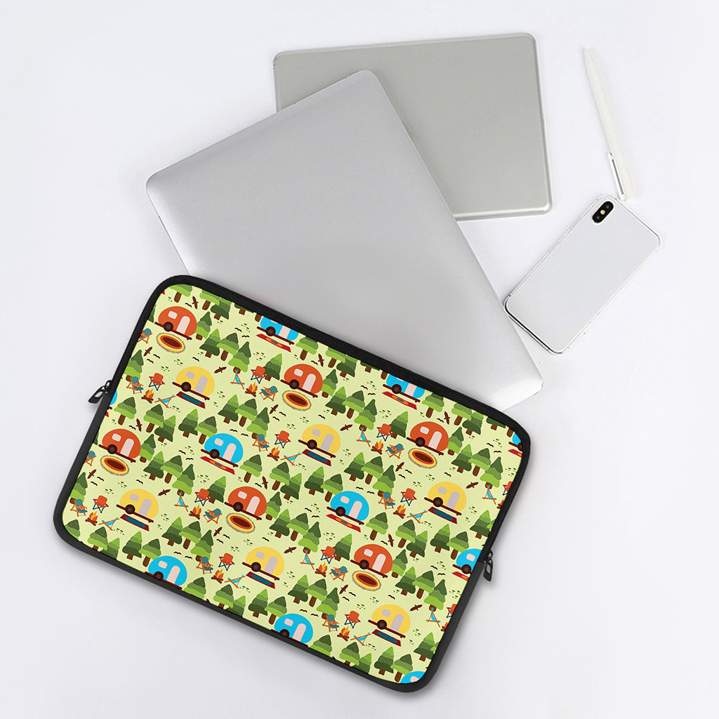 Camping Picnic Pattern Print Laptop Sleeve