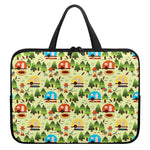 Camping Picnic Pattern Print Laptop Sleeve With Handle