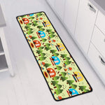 Camping Picnic Pattern Print Long Kitchen Mat