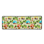 Camping Picnic Pattern Print Long Kitchen Mat