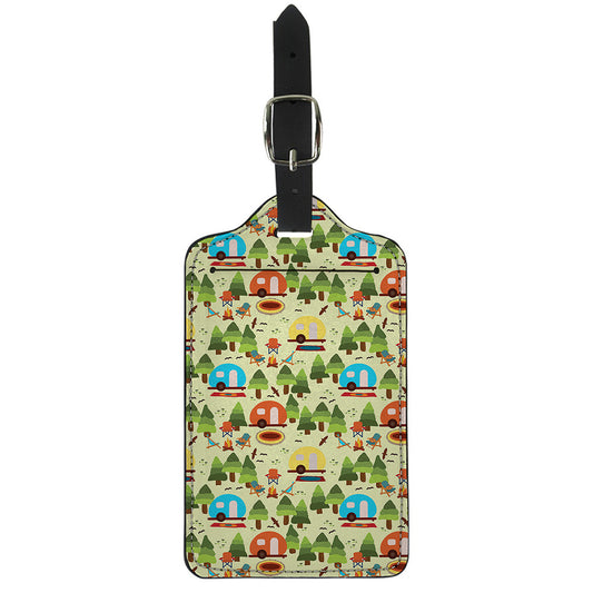 Camping Picnic Pattern Print Luggage Tag