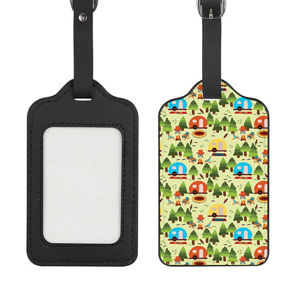 Camping Picnic Pattern Print Luggage Tag