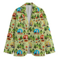 Camping Picnic Pattern Print Men's Blazer