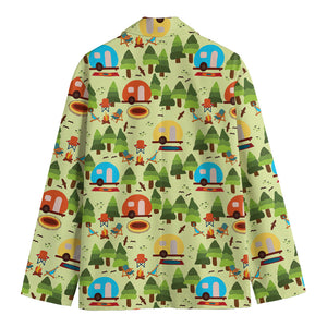 Camping Picnic Pattern Print Men's Blazer