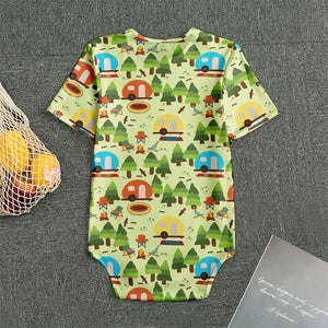 Camping Picnic Pattern Print Men's Bodysuit