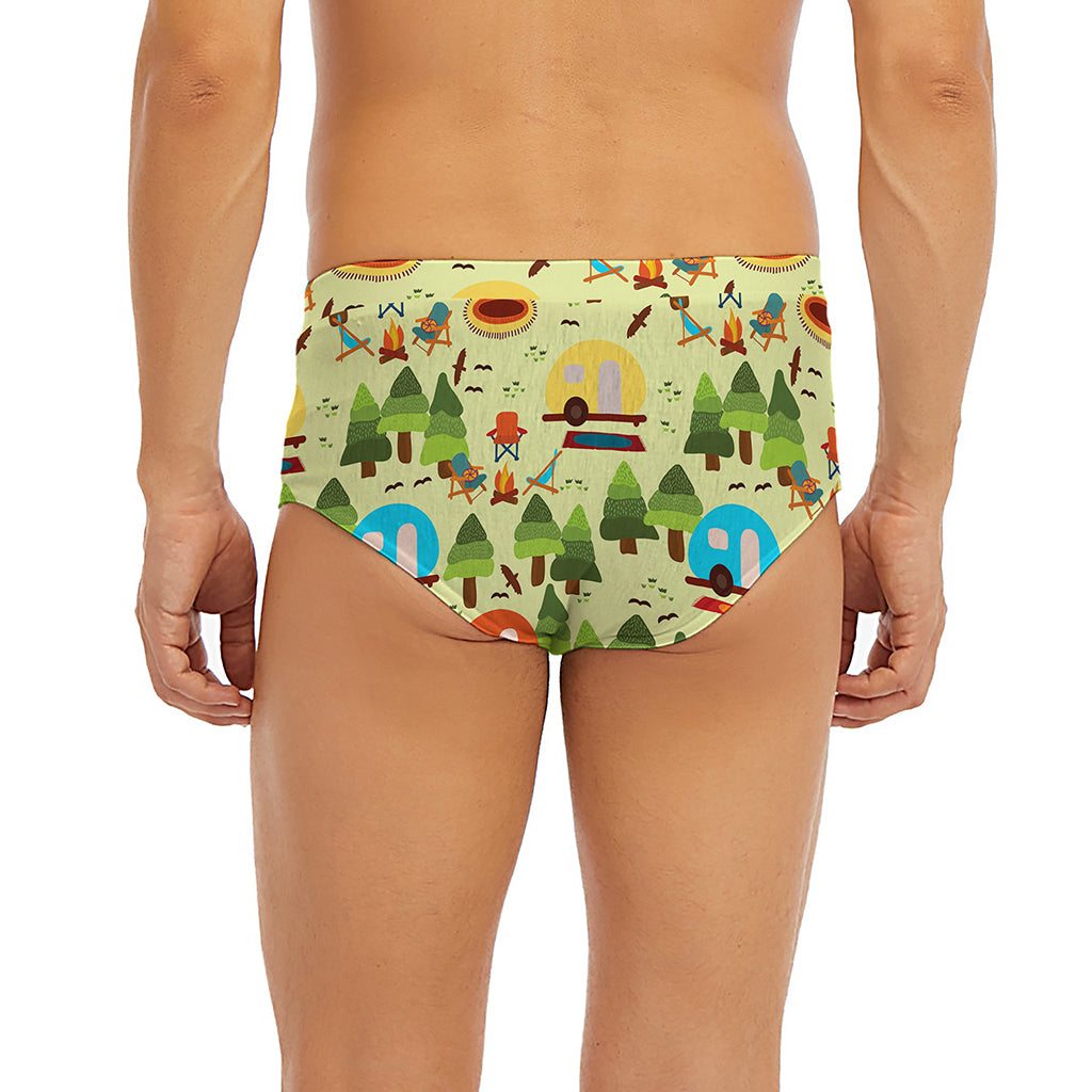 Camping Picnic Pattern Print Men's Briefs