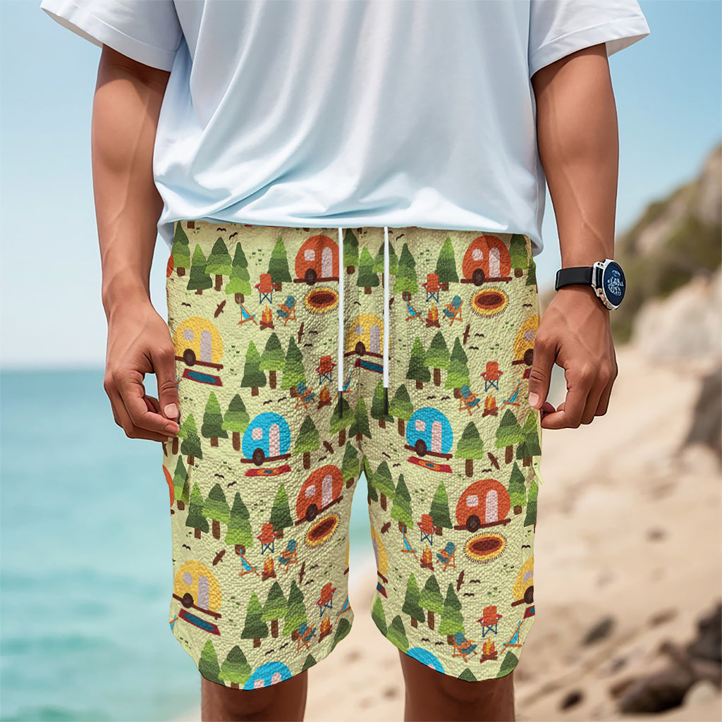 Camping Picnic Pattern Print Men's Cargo Shorts