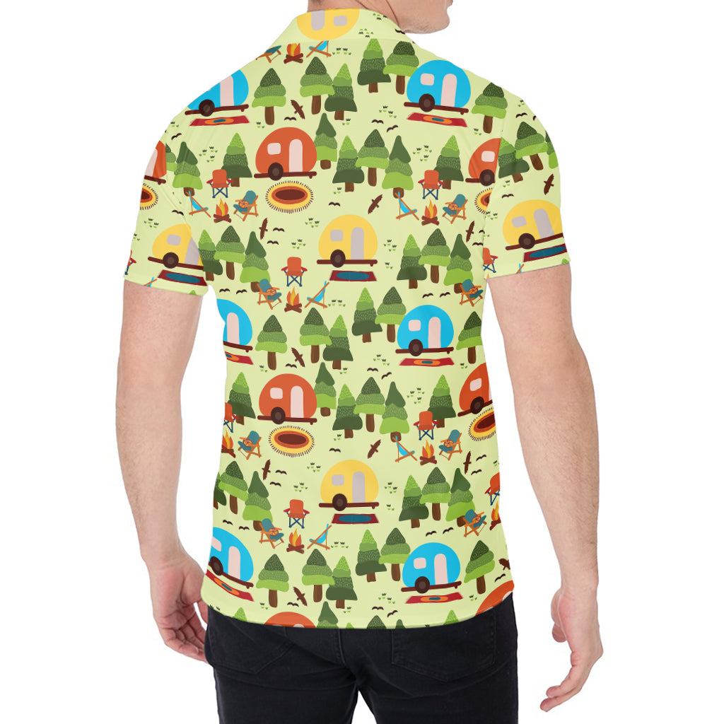 Camping Picnic Pattern Print Men's Shirt