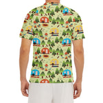 Camping Picnic Pattern Print Men's Short Sleeve Rash Guard