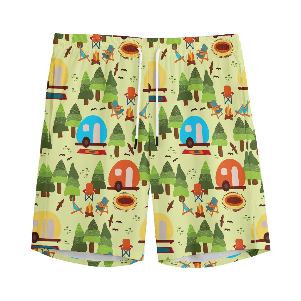 Camping Picnic Pattern Print Men's Sports Shorts