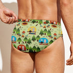 Camping Picnic Pattern Print Men's Swim Briefs