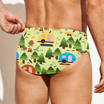 Camping Picnic Pattern Print Men's Swim Briefs