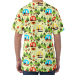 Camping Picnic Pattern Print Men's Velvet T-Shirt